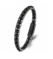 Moncuk Design Oniks Doğaltaş Ve Çelik Halat Örme Bileklik 33512B2DH1