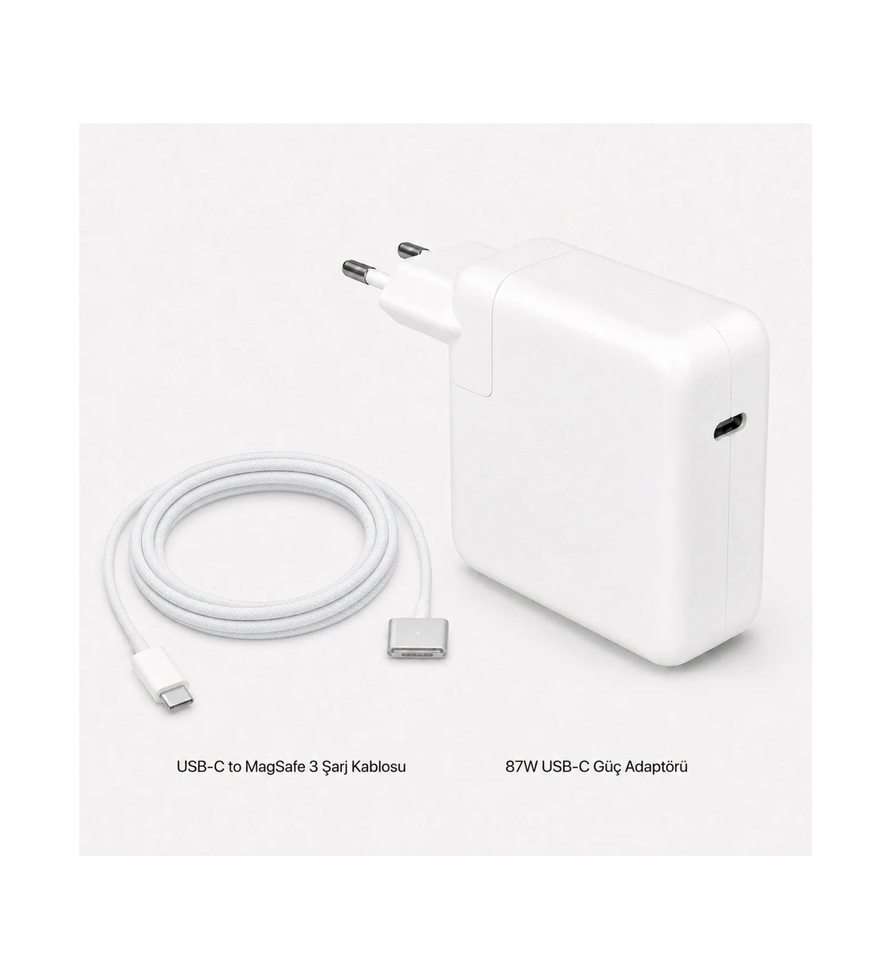Apple MacBook Air 13 inç M5 87W USB-C Magsafe 3 Güç Adaptörü