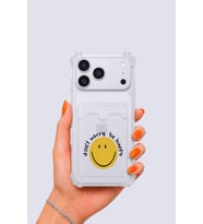 iPhone 17 Pro Max Kartlıklı Gülücük Desenli Kılıf - GLST8700-2287
