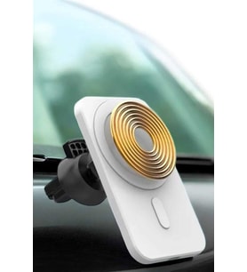 Northcity Kablosuz 15W Taşınabilir Şarj Aleti Çift Kablo - Araç İçin Magnetik ve 360° Dönebilen Şarj Çözümü