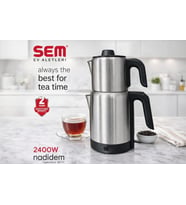 Sem 2400W Çaycı Sem Elektrikli Semaver Paslanmaz Çelik Elektrikli Semaver