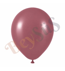 Rosewood Renk Lateks Retro Balon (60 cm) - 1 Adet