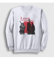 Presmono Unisex Beyaz Team Film Leon Sweatshirt 247250tt