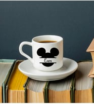 Mickey Mause Baskılı Türk Kahvesi Fincanı Kişiye Özel