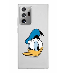 Samsung Galaxy Note 20 Ultra Kapak Donald Duck Tasarımlı Şeffaf Silikon Kılıf