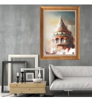 Altın Varaklı Paspartulu Çerçeveli Tablo rv383