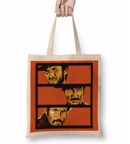 The Good, Bad and Ugly İllüstrasyon Bez Çanta Uzun Saplı