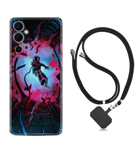 Tecno Pova Neo 2 Kılıf Silikon Boyun Askılı İpli Desenli Silikon Astronot Attack 1702