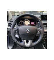 Fluence -megane 3-scenic Uyumlu Karbon Noktalı Direksiyon Kılıfı Araca Özel Direksiyon Kılıfı