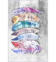 Eliana Home Baskılı, Yıkanabilir Kaymaz Taban Salon Halısı LNA1316 100x150 cm (Gri)