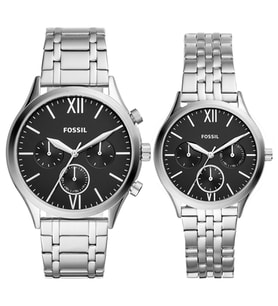 Fossil FBQ2469SET KadınErkek Kol Saati (Gümüş)