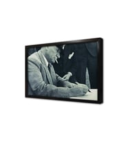 Atatürk Yazı Yazarken Çerçeveli Mdf Tablo