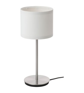 Abajur, Beyaz-Nikel Kaplama, 41 cm