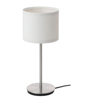 Abajur, Beyaz-Nikel Kaplama, 41 cm