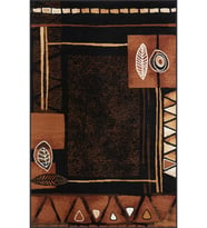 Eliana Home Baskılı, Yıkanabilir Kaymaz Taban Salon Halısı LNA1403 100x150 cm (Kahverengi)