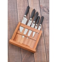 Cooker Skycut 6 Parça Lux Bıçak Seti CKR-3584 Ahşap