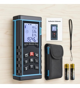 40 Metre Hassas Lazermetre Ölçer LCD Dijital Ekran Su Terazili Lazerli Mesafe Ölçüm Cihazı