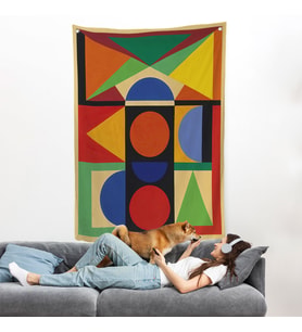 Auguste Herbin - Mücevher Duvar Örtüsü - Bijou-8080