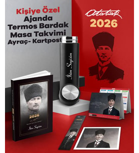Kişiye Özel 2026 Atatürk Komutan Ajanda - Termos - Kartpostal - Masa Takvimi ve Ayraç