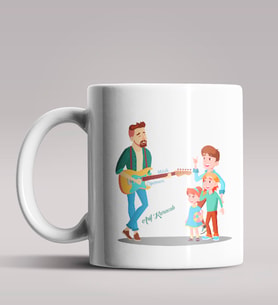 Kişiye Özel Müzik Öğretmeni Tasarımlı Beyaz Renk Kupa Bardak 2