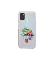 Samsung Galaxy A21S ile Uyumlu Splash Bukalemun Tasarımlı Şeffaf Silikon Kılıf