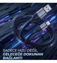 Kopmayan Örgülü Şarj Kablosu Aşırı Akım Korumalı Hızlı Şarj Destekli Kablo