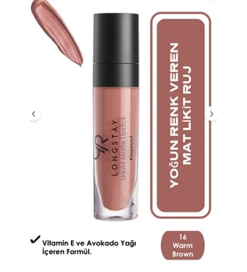 Golden Rose Longstay Liquid Matte Lipstick No:16