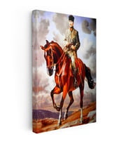 Kanvas Tablo Atatürk At Üzerinde Üniforma Atatürk Tablosu Ev Ofis Duvar Dekoru