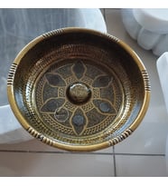 Antik Kaplama Osmanlı Hamam Tası - Pirinç (Antik Altın)