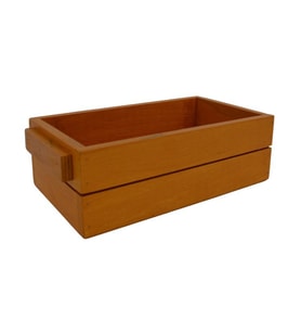 Ahşap Mutfak Organizer El Yapımı Sarı Meşe 24Cm X 14Cm (Yükseklik 8Cm)