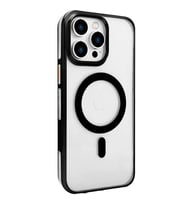 İphone 15 Gleam Pc Sert Magsafe Kılıf - Şeffaf-Siyah