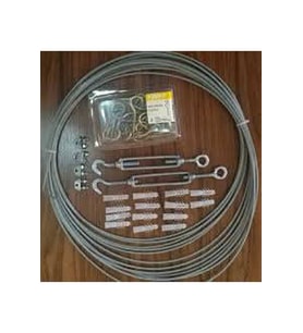 2,50 X 12 Metre Balkon Filesi Montaj Aparatları Balkon Ağ Montaj Malzemeleri Kanca Dubel Çelik Halat  (Çok Renkli)
