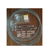 2,50 X 12 Metre Balkon Filesi Montaj Aparatları Balkon Ağ Montaj Malzemeleri Kanca Dubel Çelik Halat  (Çok Renkli)