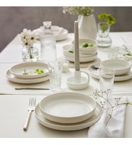 Kütahya Porselen Bone Crest 24 Parça 6 Kişilik Yemek Takımı Sade