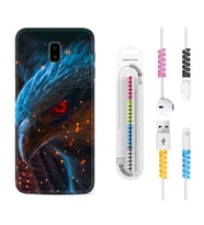 Samsung J6 Plus J7 Prime J7 Pro M20 Kılıf Kablo Koruma Spiral Silikon Şahin 1756