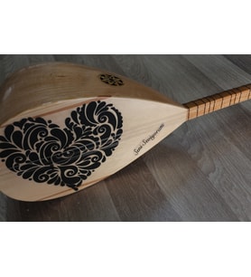 SAZ KISA SAP KALP VE SENİ SEVİYORUM İŞLEMELİ TAM SET SAZ