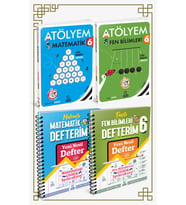 Arı Yayıncılık ARI YAYINLARI 6. SINIF MATEMATİK + FEN BİLİMLERİ ATÖLYEM VE DEFTER SETİ (Çok Renkli)
