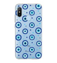 PrintiFy Xiaomi Mi A2 ile Uyumlu 1mm Slim Fit Nazar Boncuğu 1 Baskılı Şeffaf  Kılıf