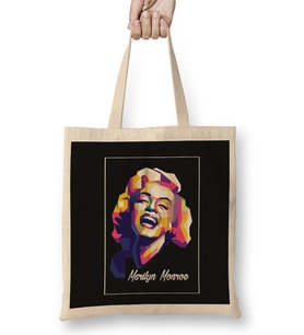 Marilyn Moonroe Bez Çanta Uzun Saplı