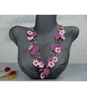 HANDMADE OYALI DOĞAL TAŞ KOLYE
