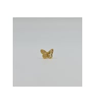 Cerrahi Çelik Taşlı Kelebek Küpe Tragus Helix Kıkırdak Piercing (Gold)
