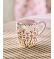 Londra'dan Cath Kidston Pembe Çiçek Desenli Shabby Chic Tarzı Porselen Kupa/Mug (Pembe - Beyaz - Krem)