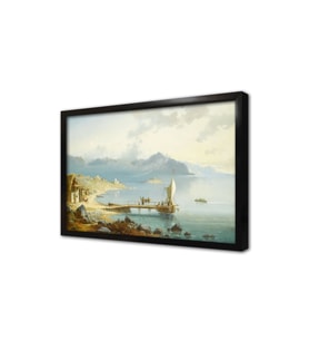 Yelkenli Tekne Çerçeveli Mdf Tablo
