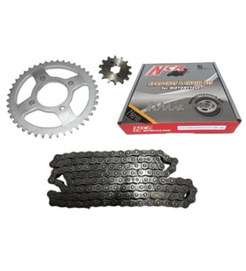 SKM TVS APACHE ÖN-ARKA DİŞLİ ZİNCİR SET 428H 128L 13-44T NCR