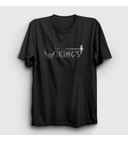 Presmono Unisex Siyah Helmet Vikings T-Shirt 221653tt