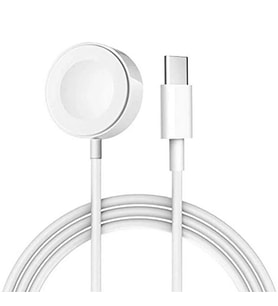 iPhone ve Apple Watch İçin Yüksek Hızlı Şarj Özellikli Profesyonel Type-C To Wireless Şarj Kablosu (Beyaz)