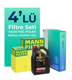 MANN Audi A4 1.8 Tfsi 170 HP Filtre Bakım Seti Motul Motor Yağlı (2008-2015) 4 Lü