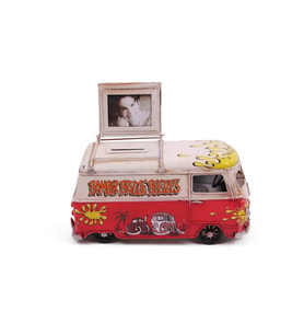 Dekoratif Metal Minibüs Çerçeveli ve Kumbaralı 1304E-3831 Model-M78