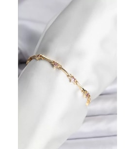 Yıldız Model Gold Renk Pirinç Bileklik - TJ-BB8081