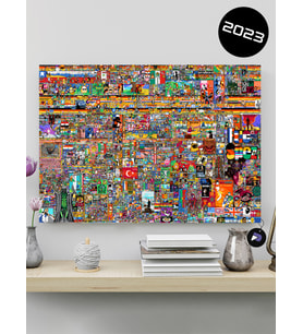 Reddit R Place 2023 Poster, Afiş, R/Place 2023 Son Hali, Dekoratif Duvar Posteri
